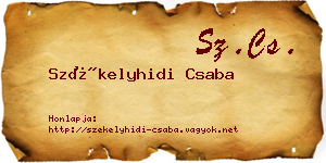 Székelyhidi Csaba névjegykártya