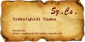 Székelyhidi Csaba névjegykártya