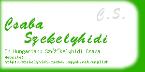 csaba szekelyhidi business card